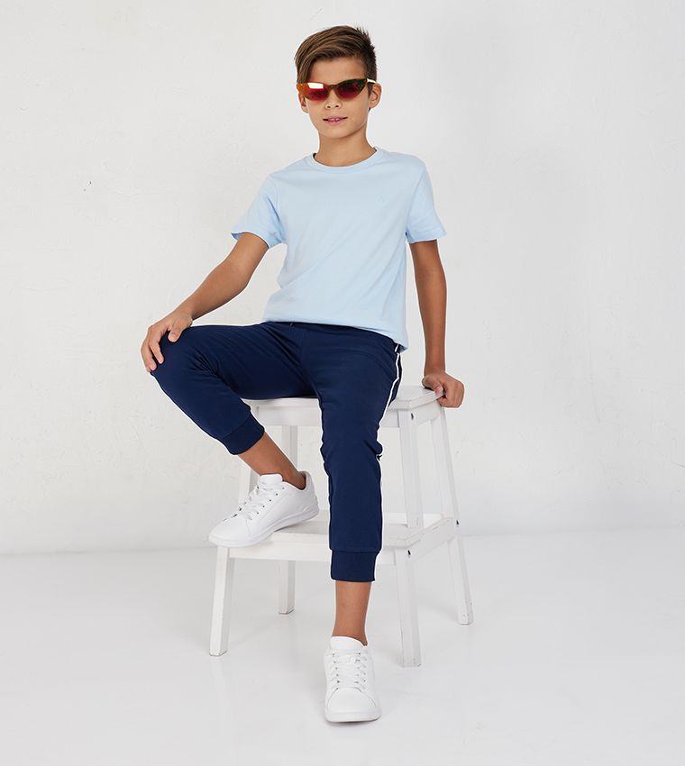 Aero Boys A87 Embroidered Crew Neck T-Shirt
