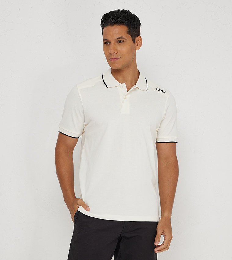 Aeropostale white deals polo shirt
