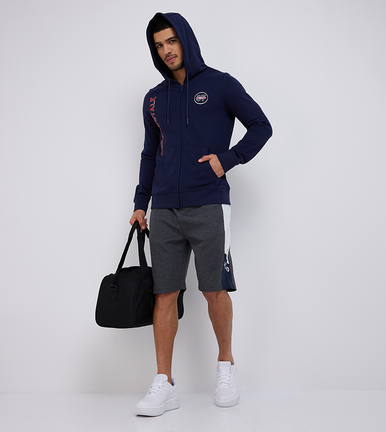AERO Logo Printed Zip-Through Hooded Jacket