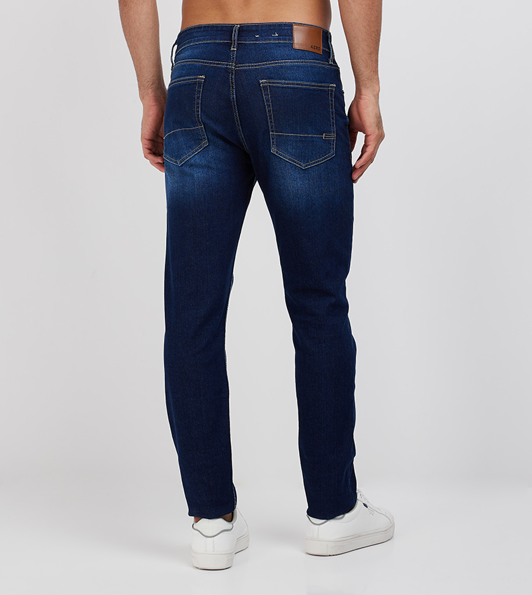 Aero Men's Faded Slim Fit Jeans