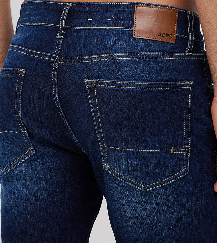 Aero Men's Faded Slim Fit Jeans