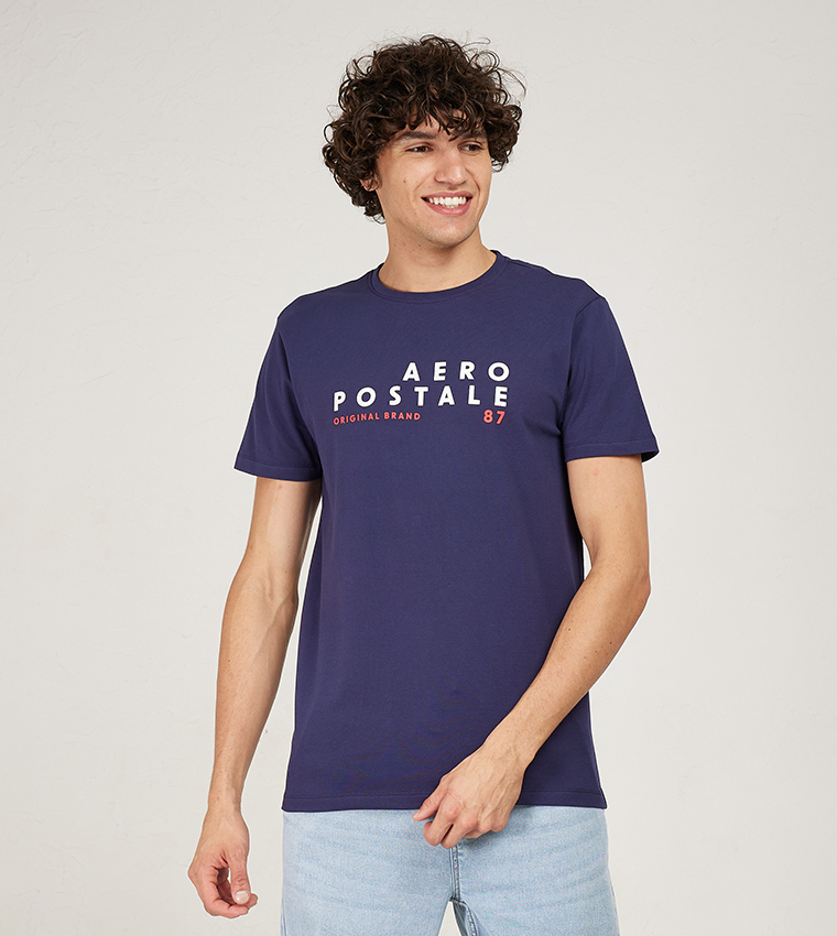 Aero Guys Logo Printed Casual T-Shirt
