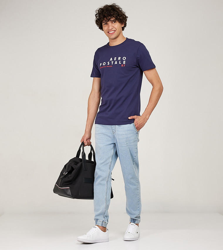 Aero Guys Logo Printed Casual T-Shirt