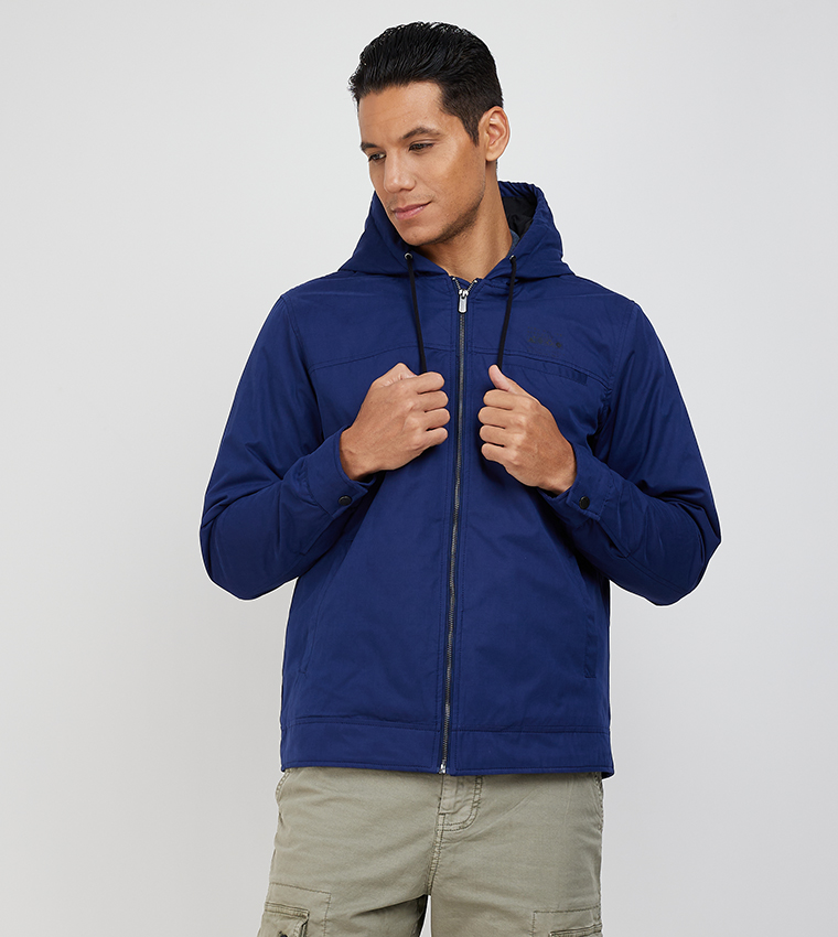 Buy Aeropostale Aero Men s Hooded Jacket In Blue 6thStreet Saudi Arabia