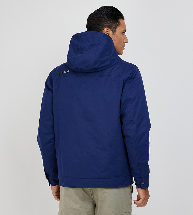 Buy Aeropostale Aero Men's Hooded Jacket In Blue 6thStreet UAE