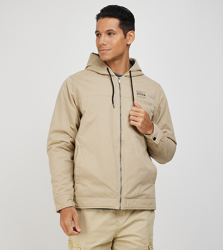 Buy Aeropostale Aero Men s Hooded Jacket In Beige 6thStreet Bahrain