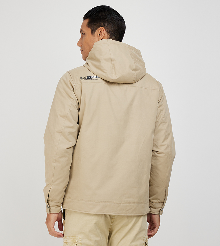 Buy Aeropostale Aero Men's Hooded Jacket In Beige 6thStreet Saudi Arabia