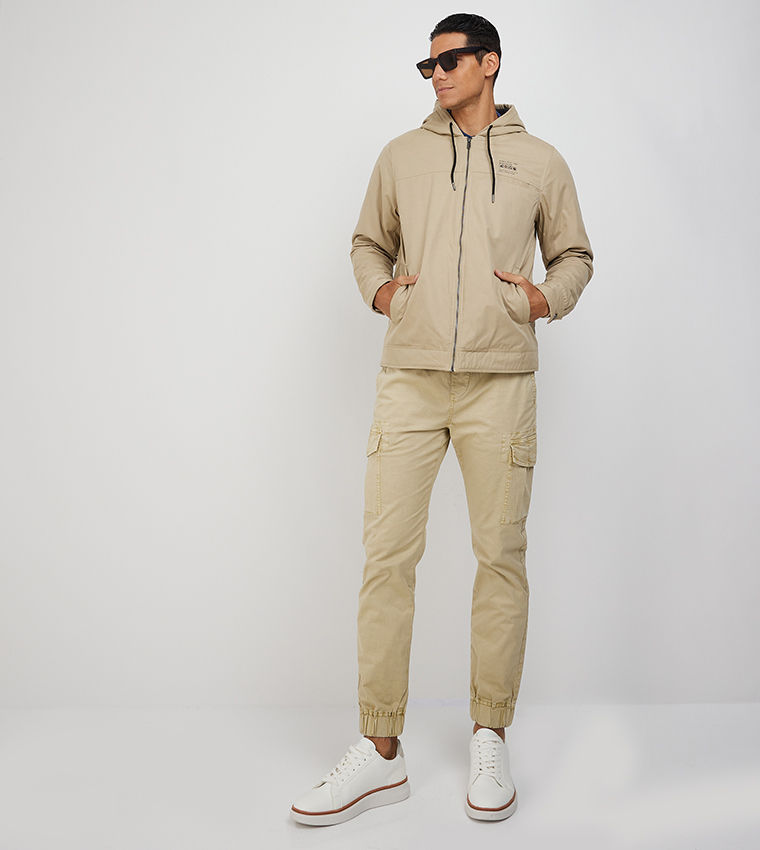 Buy Aeropostale Aero Men's Hooded Jacket In Beige 6thStreet Saudi Arabia