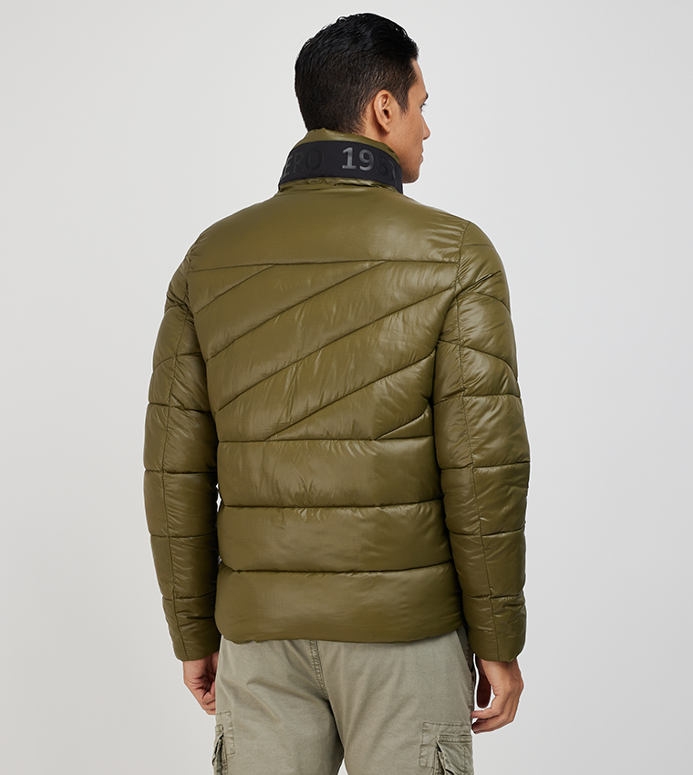 Aero Men's Solid Quilted Jacket