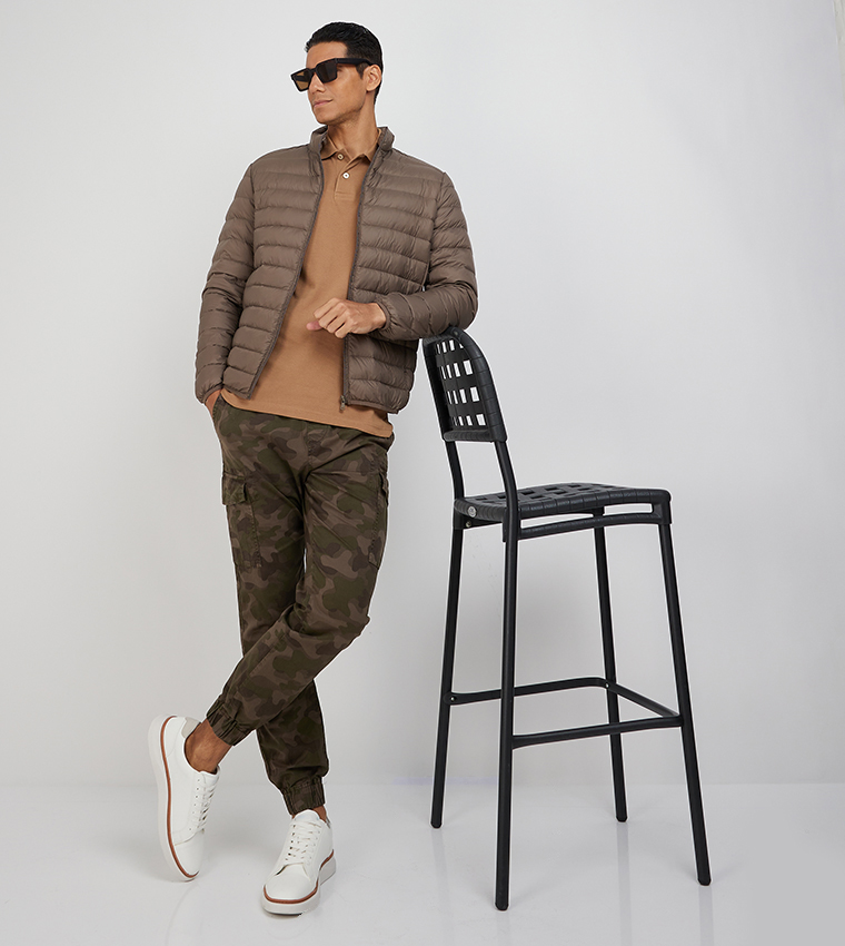 Aero Men's Solid Puffer Jacket