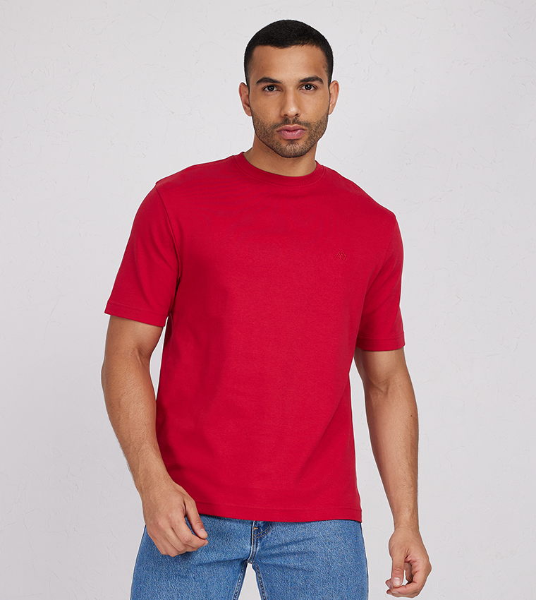 Aero Guys Solid Regular Fit T-Shirt