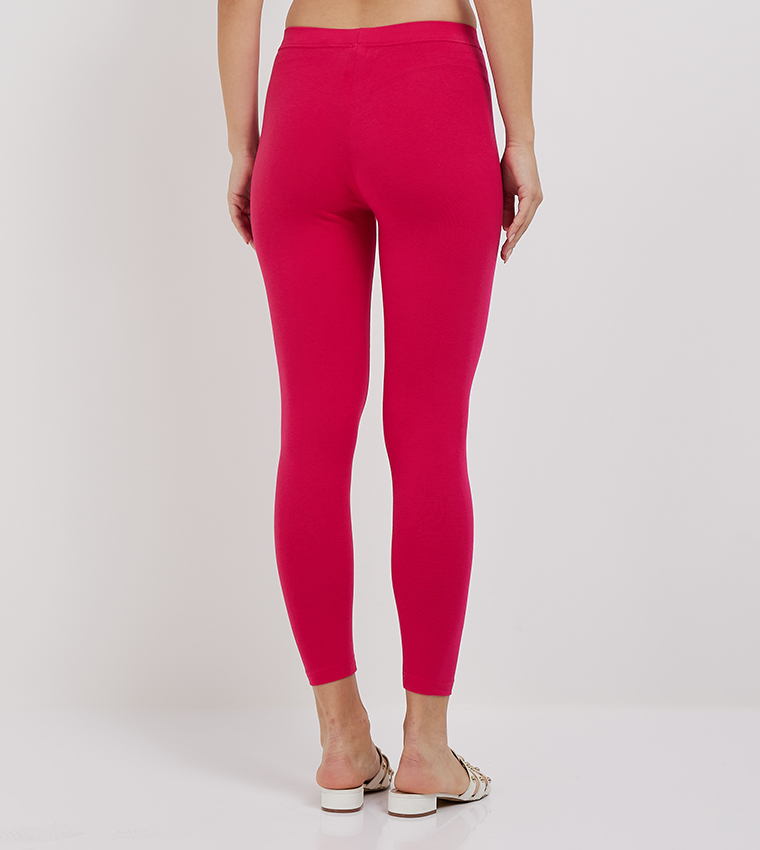 Buy Aeropostale Aero Women Solid Knitted Leggings In Pink