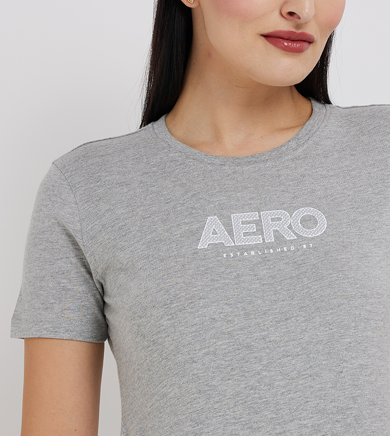 Aero Women Logo Printed Short Sleeves Top