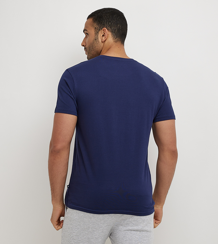 Buy Aeropostale Aero Men s Logo Printed T Shirt In Blue