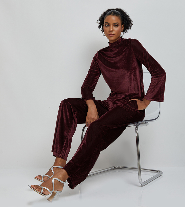 Aero Ribbed Wide Leg Pants