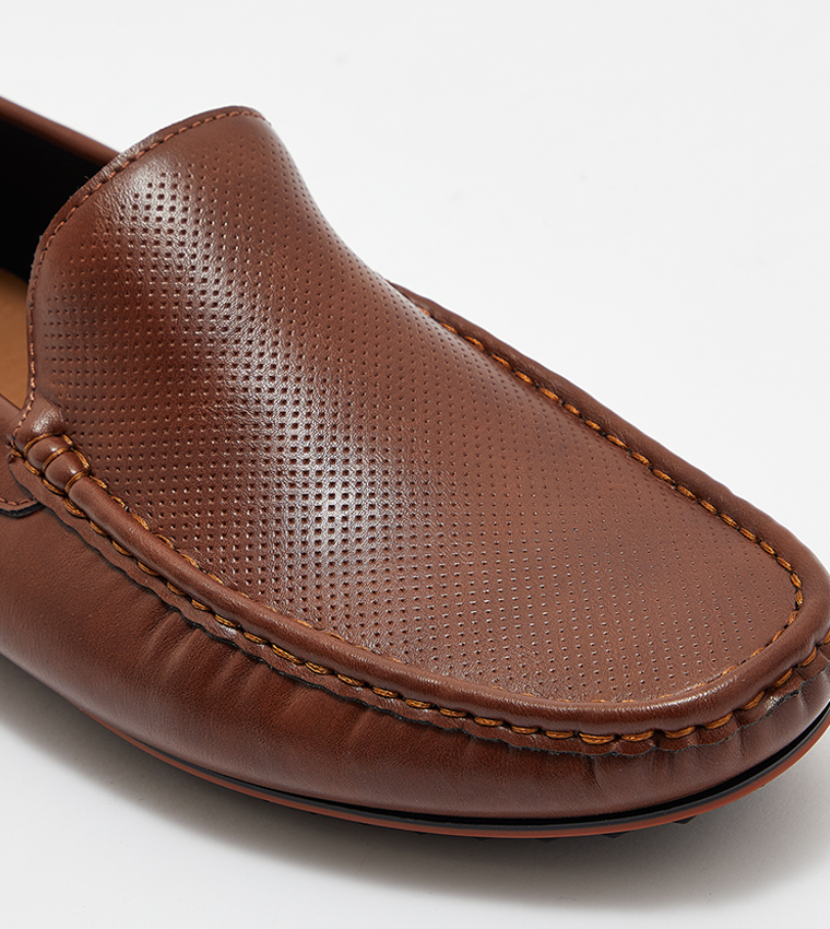 Buy Aeropostale Aero Men s Perforated Loafers In Tan 6thStreet Oman