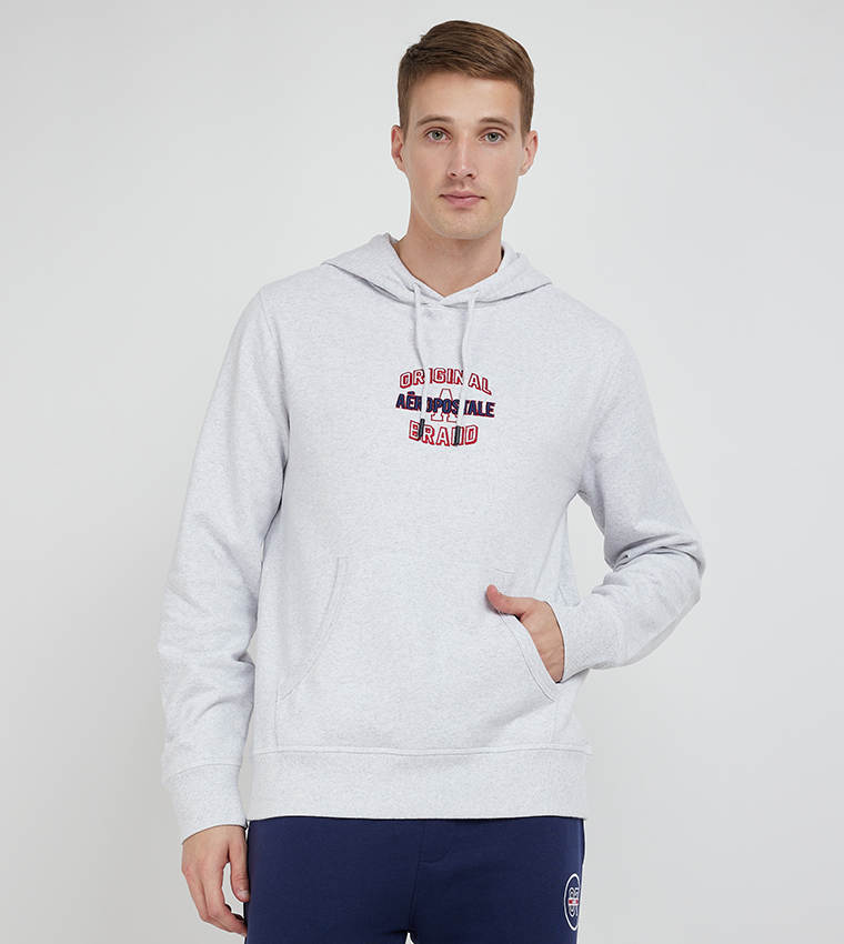 AEROPOSTALE Mens Aero Logo Full Zip Hoodie- Circle - Tamaño Small - Color Rich Burgundy | Guatemala