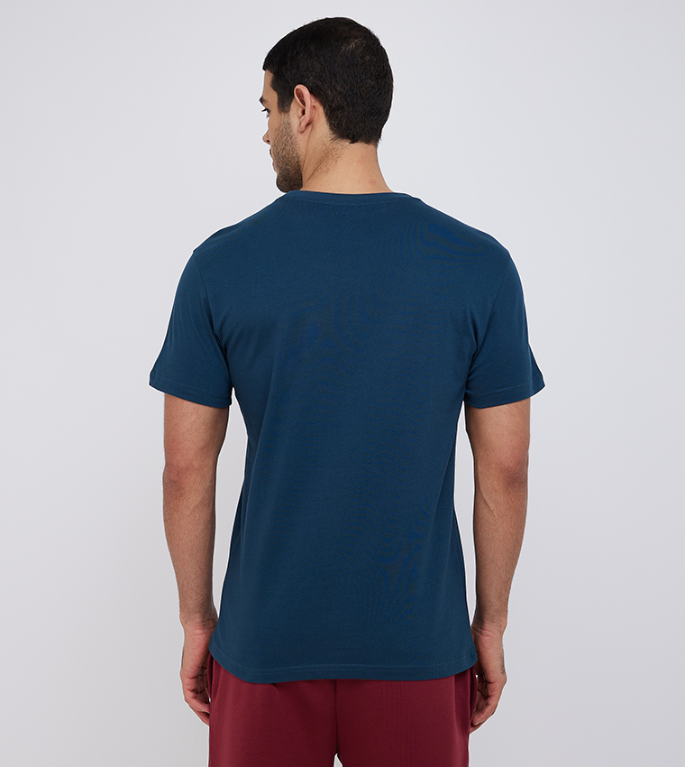 Buy Aeropostale AERO Logo Printed Crew Neck T Shirt In Blue | 6thStreet UAE