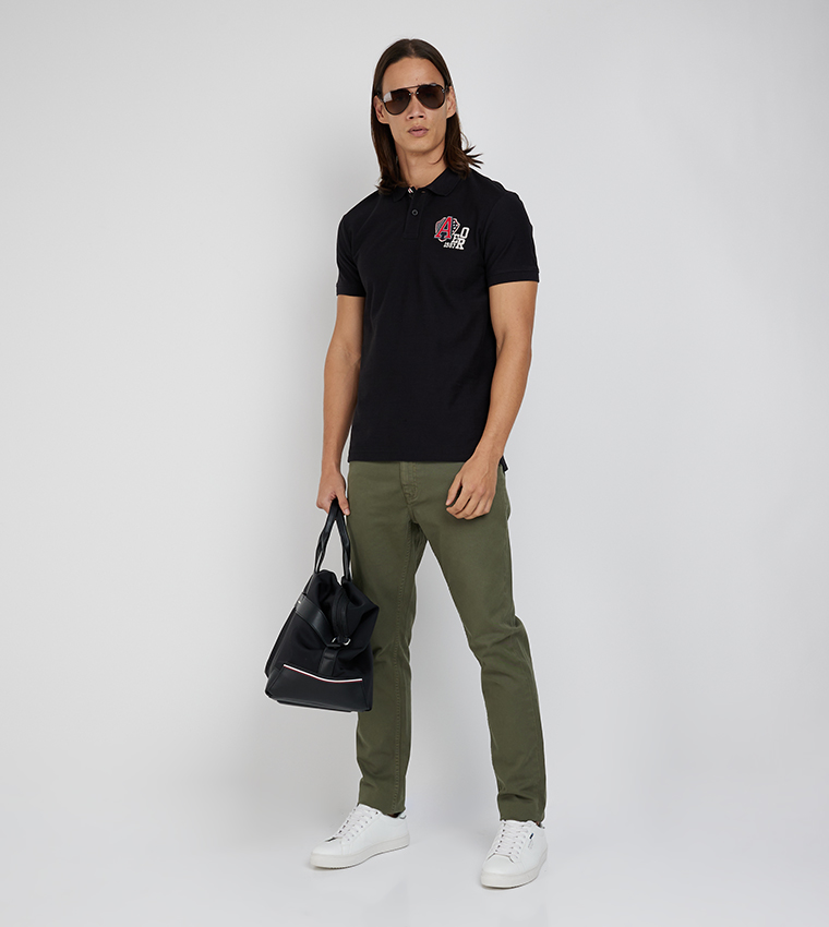 Aero Men's Logo Embroidered Polo T-Shirt