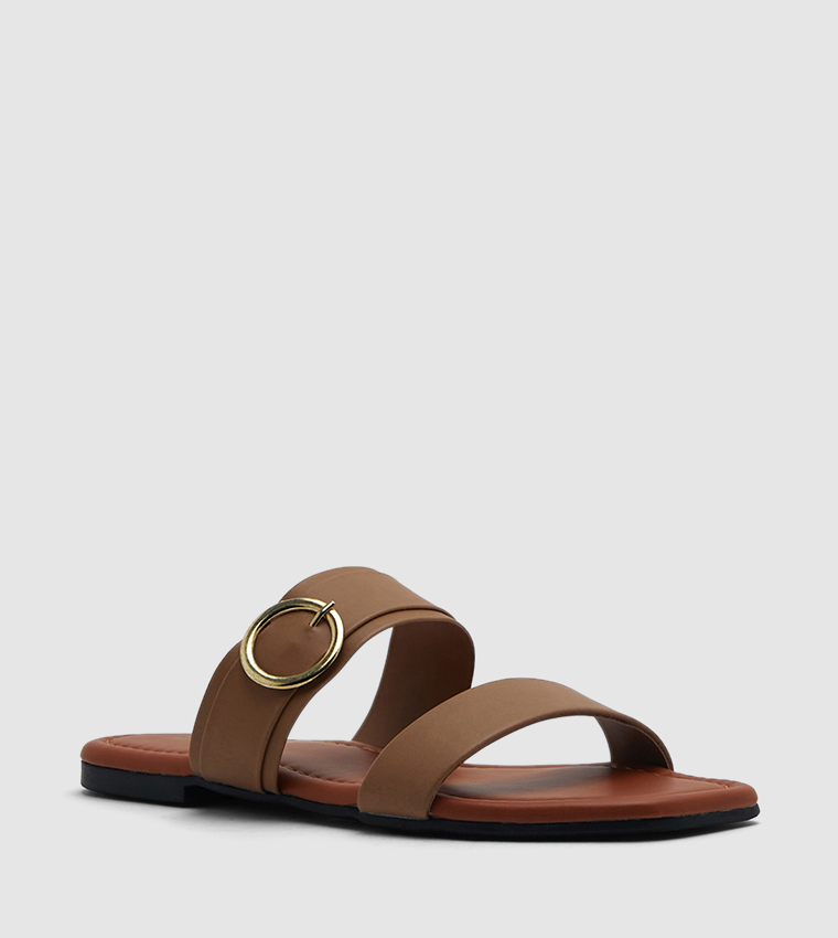Buy Aeropostale Double Strap Flat Sandals In Brown 6thStreet Saudi Arabia