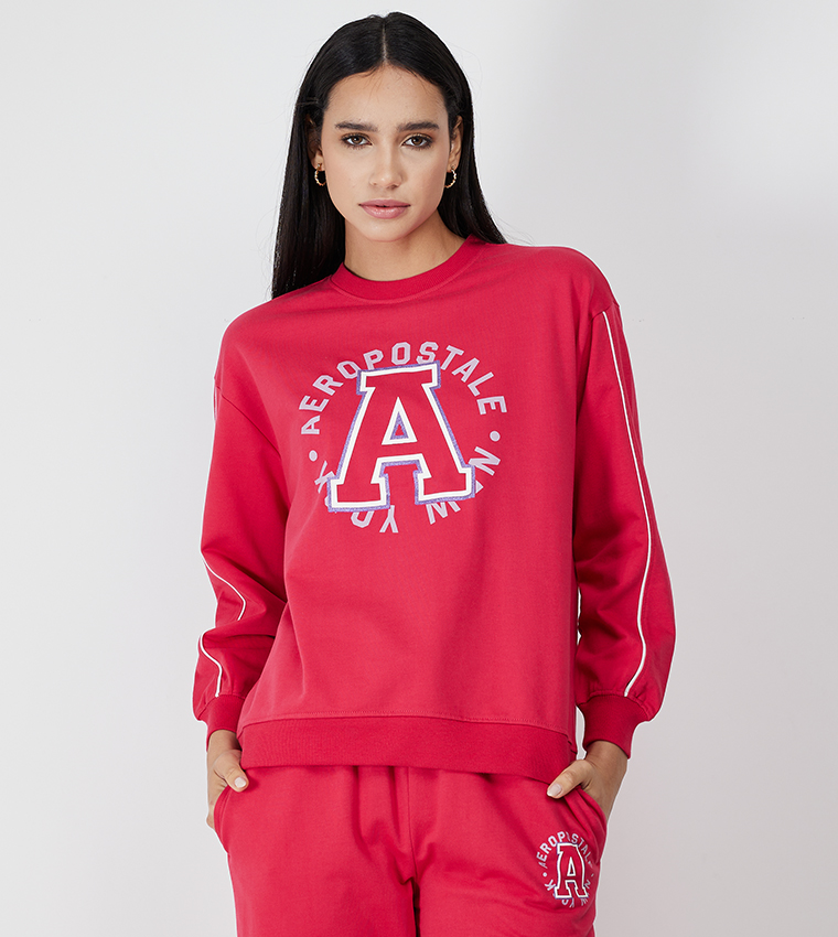Aero Women Logo Printed Long Sleeves Sweatshirt