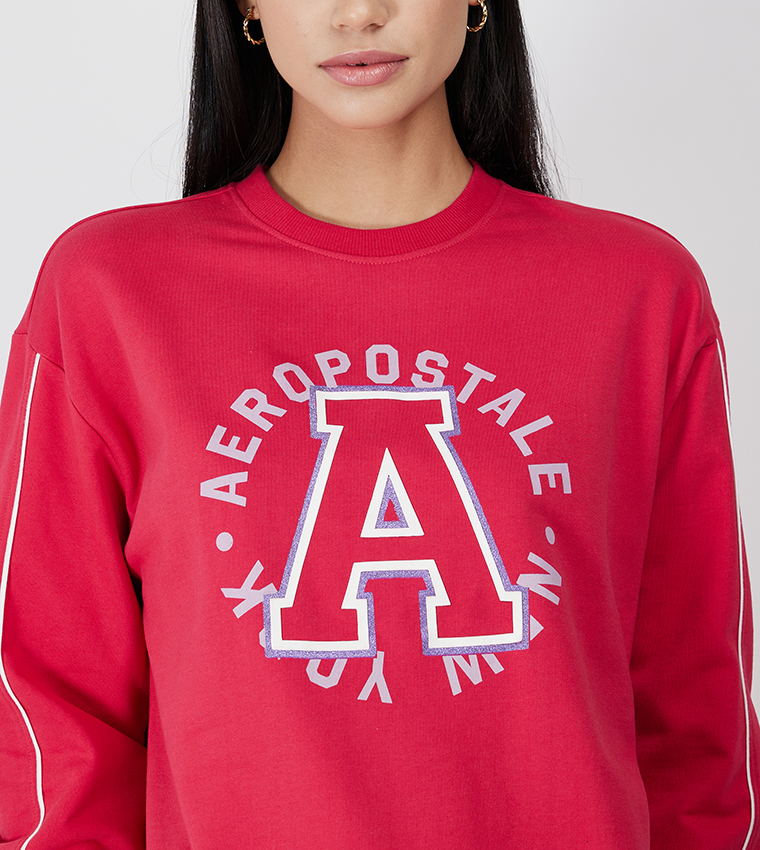 Aero Women Logo Printed Long Sleeves Sweatshirt
