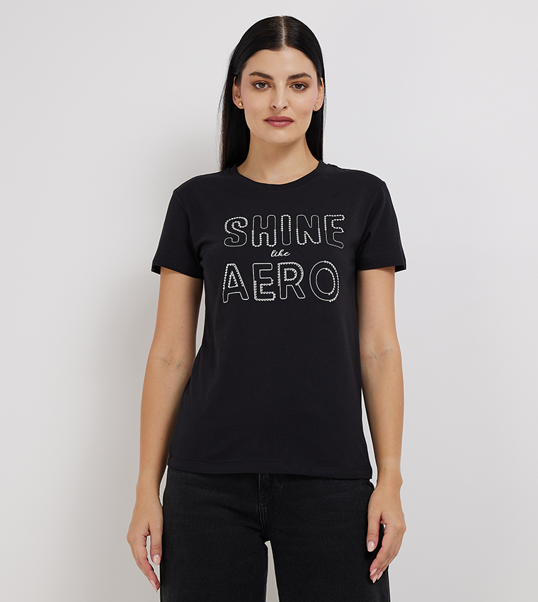 Aero Women Stone Work Regular Fit Top
