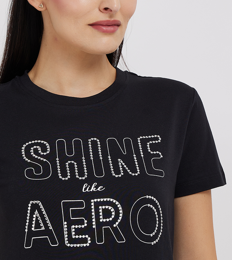 Aero Women Stone Work Regular Fit Top