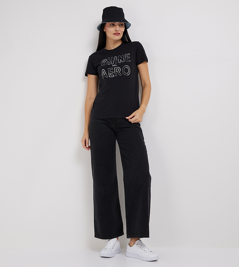 Aero Women Stone Work Regular Fit Top
