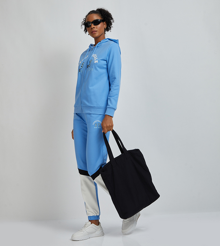 Aero Color Block Drawstring Waist Joggers