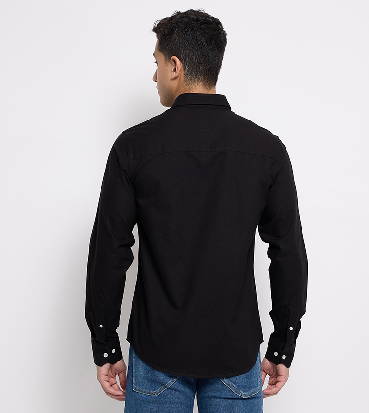 Aero Men's Solid Long Sleeves Shirt
