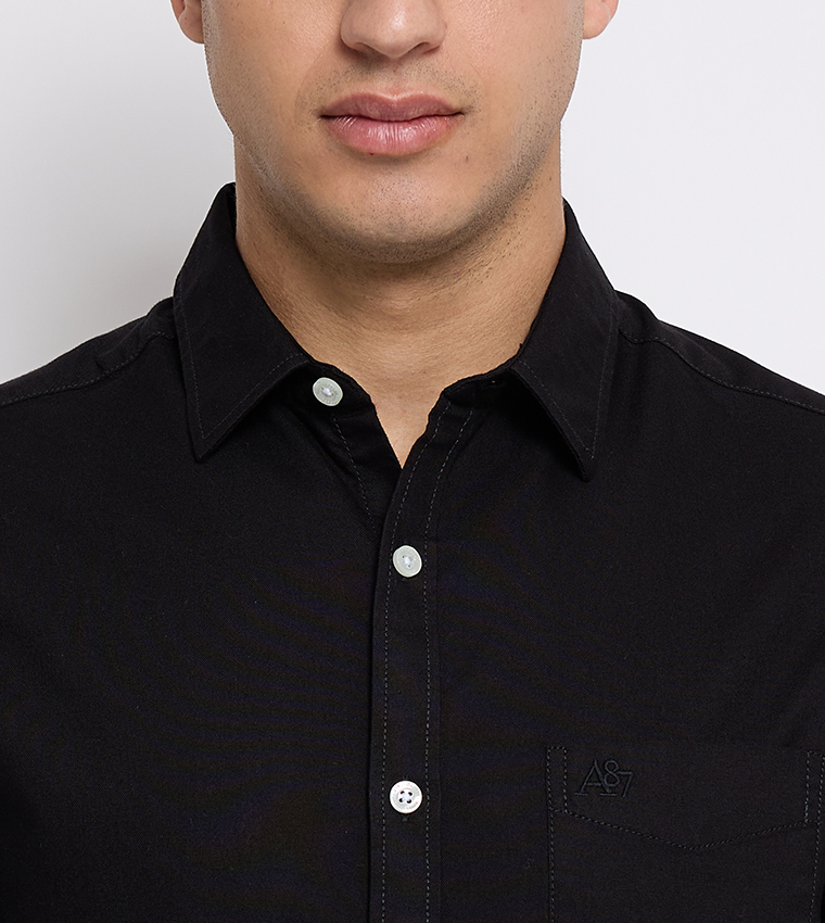 Aero Men's Solid Long Sleeves Shirt