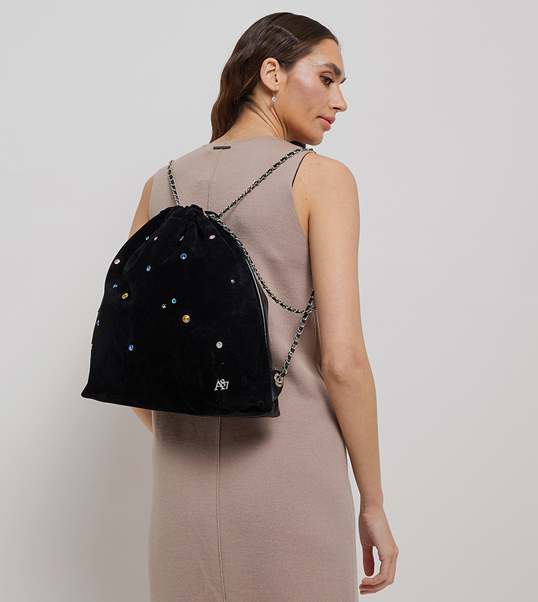 Aero Women's Embellished Drawstring Bag