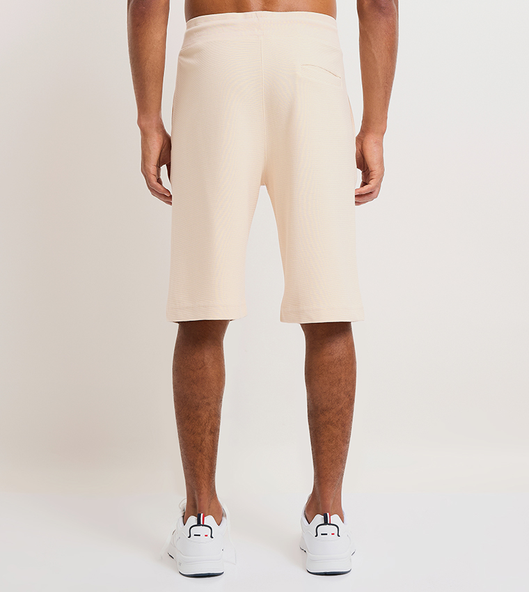 Aero Men's Ribbed Drawstring Waist Shorts