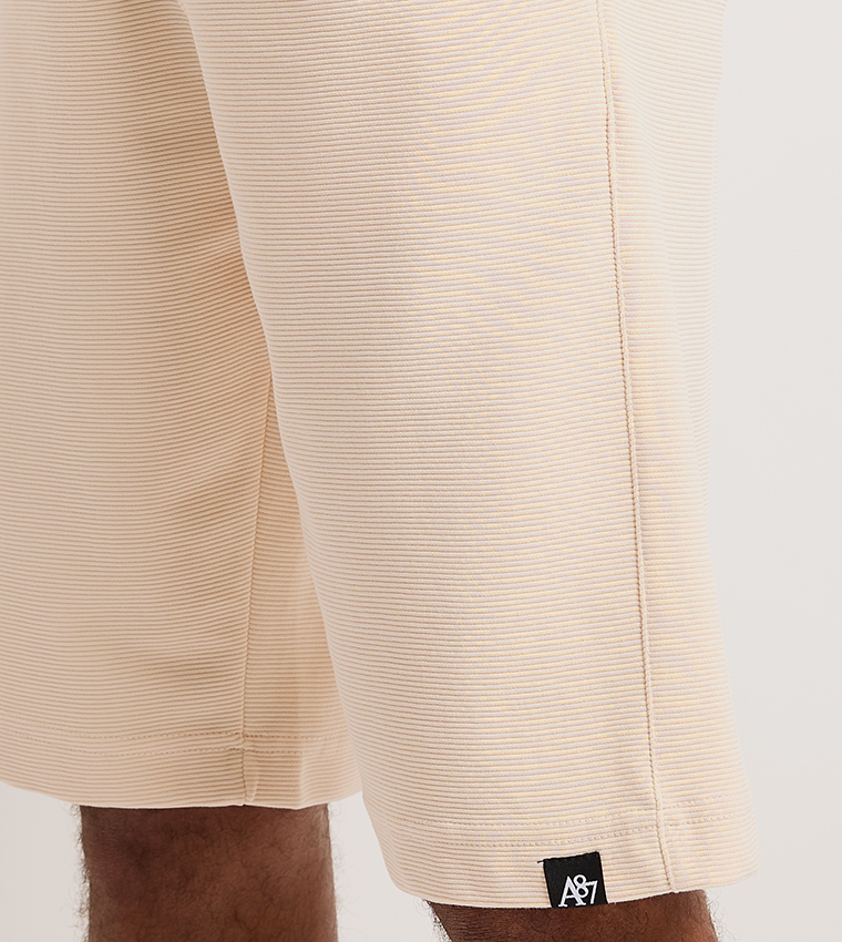 Aero Men's Ribbed Drawstring Waist Shorts