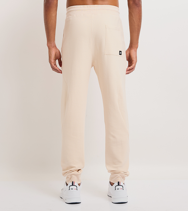 Aero Men's Ribbed Drawstring Waist Joggers