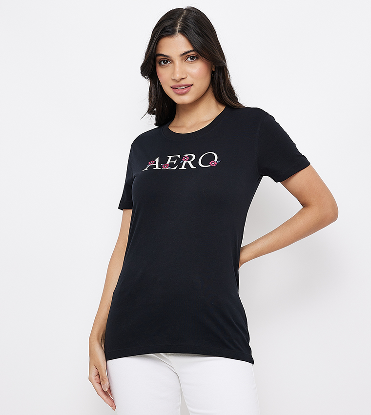 AERO LADIES Logo Embroidered T-Shirt