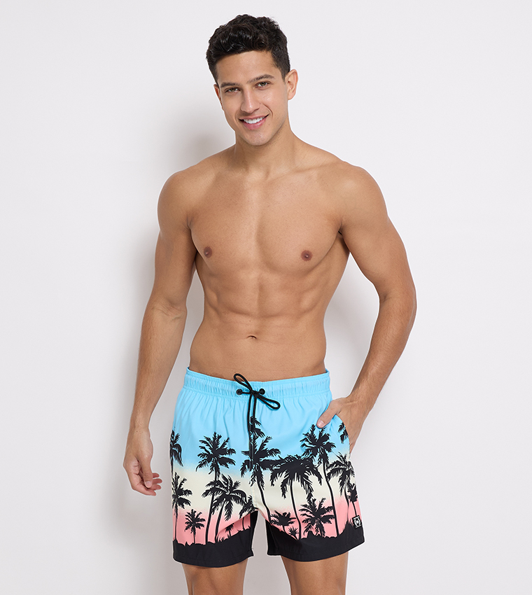 شورت سباحة رجالي بطبعة