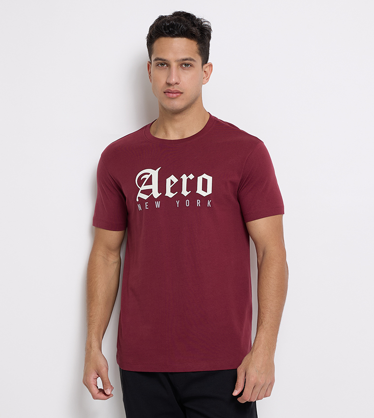Aero Men's Logo Print Crew Neck T-Shirt