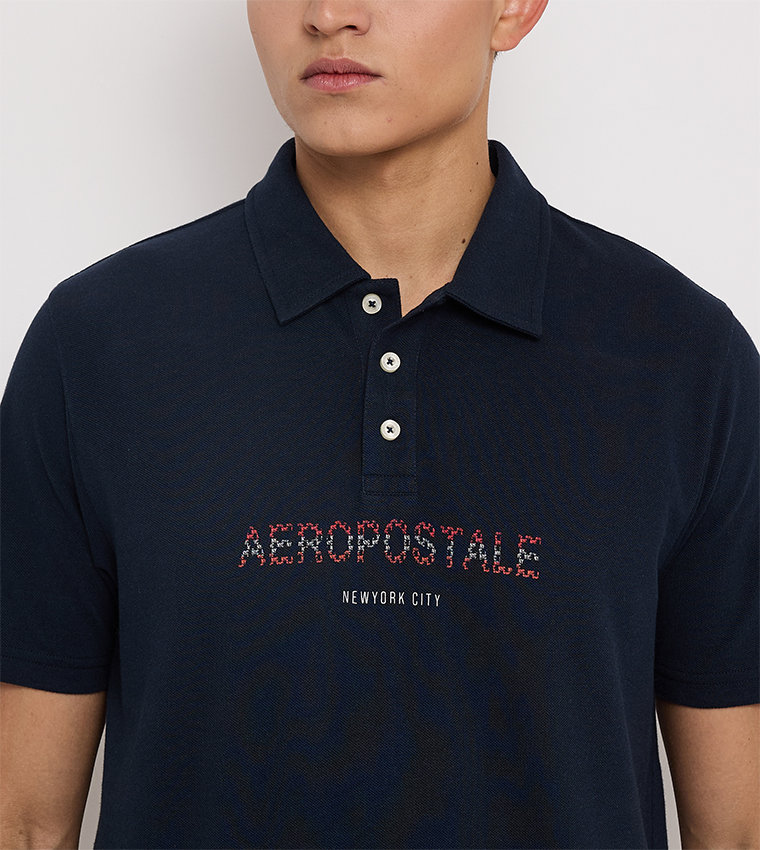 Aero Men's Logo Detail Short Sleeves Polo T-Shirt
