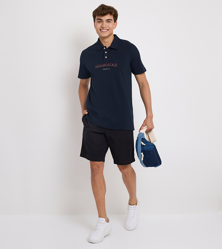 Aero Men's Logo Detail Short Sleeves Polo T-Shirt