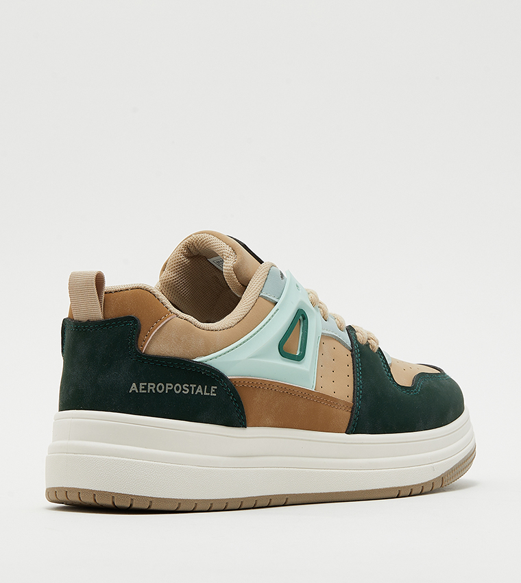 Aero Men's Color Block Lace-Up Sneakers