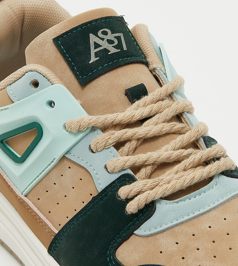 Aero Men's Color Block Lace-Up Sneakers