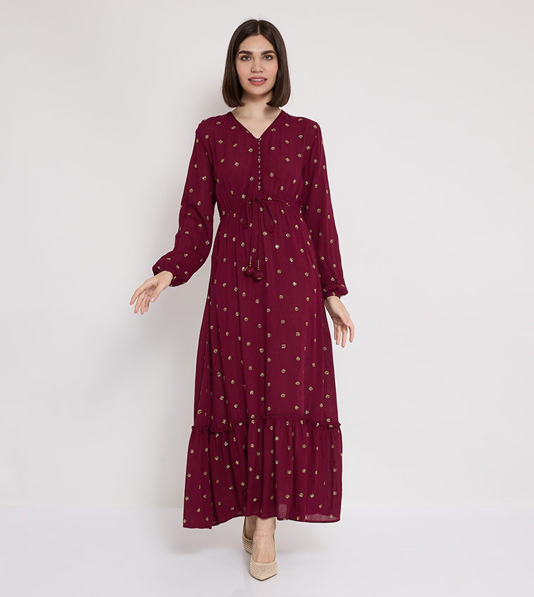 Aero Women's Sequined Maxi Dress