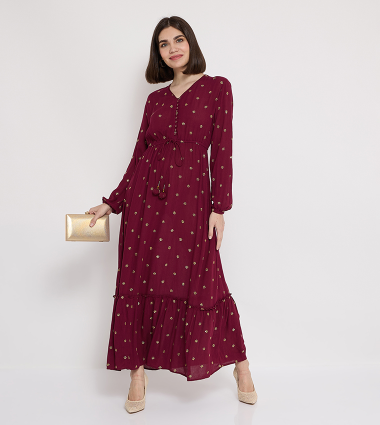 Aero Women's Sequined Maxi Dress