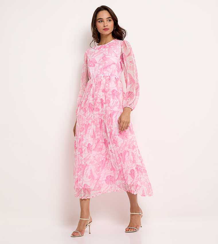 Buy Aeropostale Aero Women s Lurex Stripes Maxi Dress In Pink 6thStreet UAE
