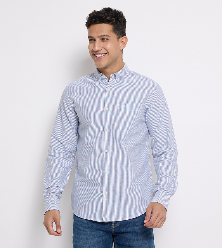 Aero Men's Striped Long Sleeves Shirt