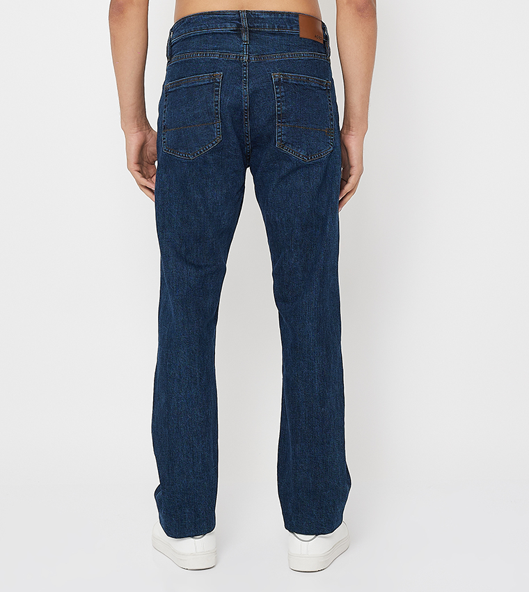 Aero Men's Washed Straight Fit Jeans