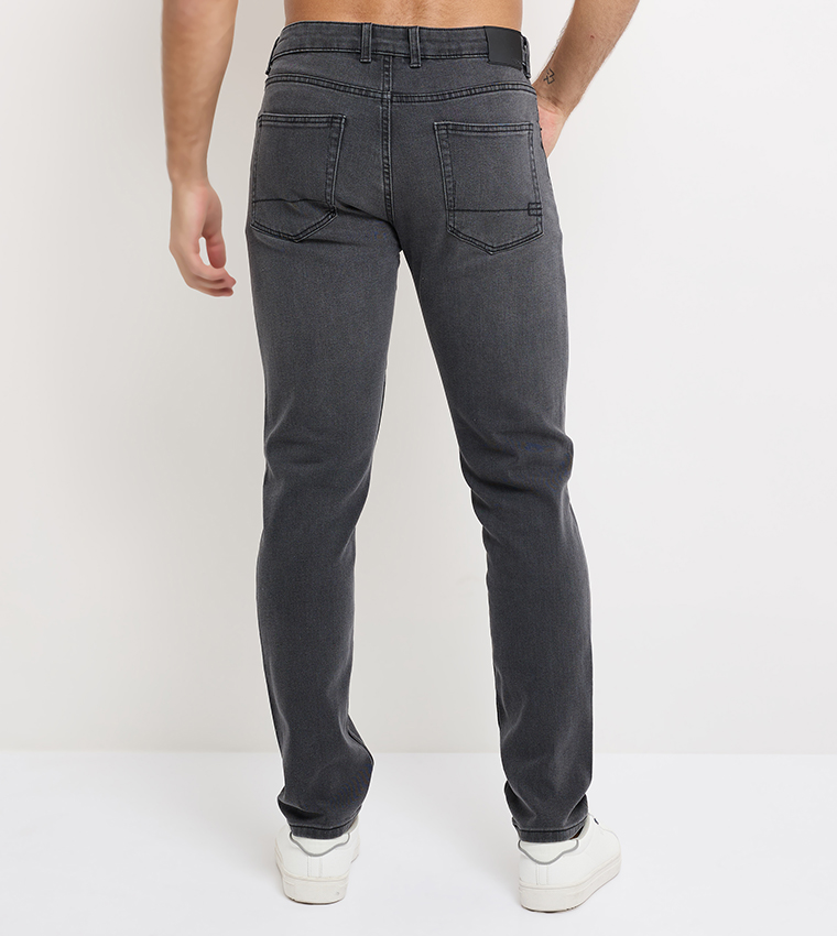 Aero Men's Washed Slim Fit Jeans