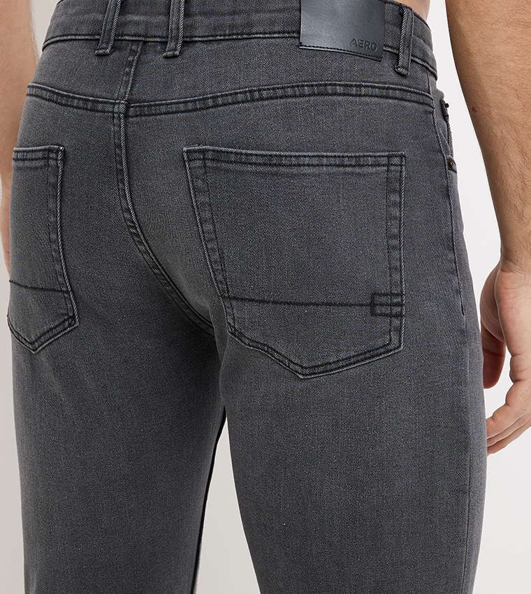 Aero Men's Washed Slim Fit Jeans
